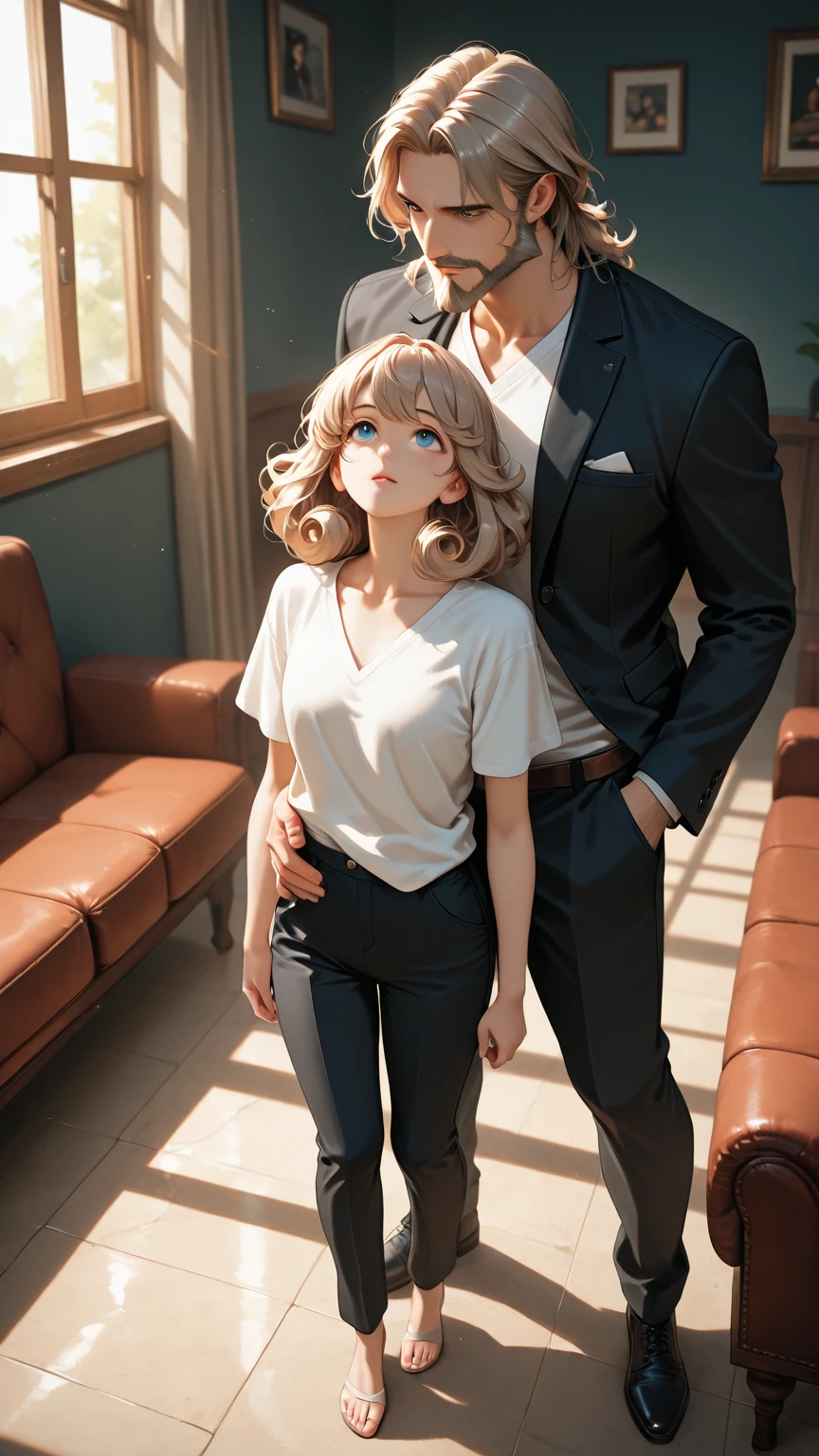 A beautifful girl with a handsome man 