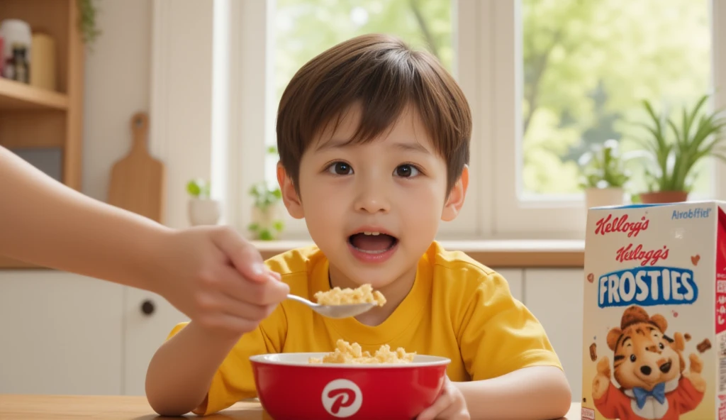 Baby Mario comendo o Nescau cereal