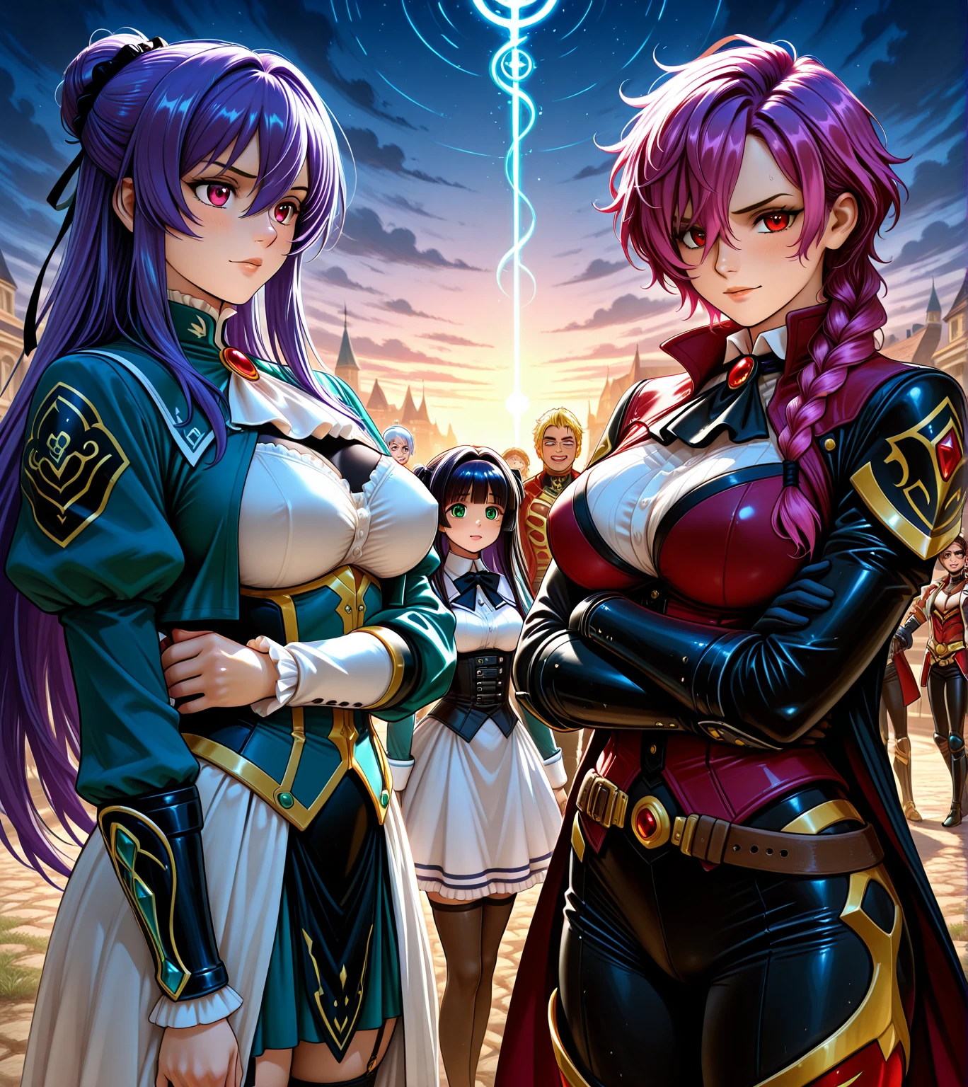 A beautiful purple-haired zombie girl is opening a treasure chest in the hold of a ship, with gold coins and skeletons spilling out of the chest