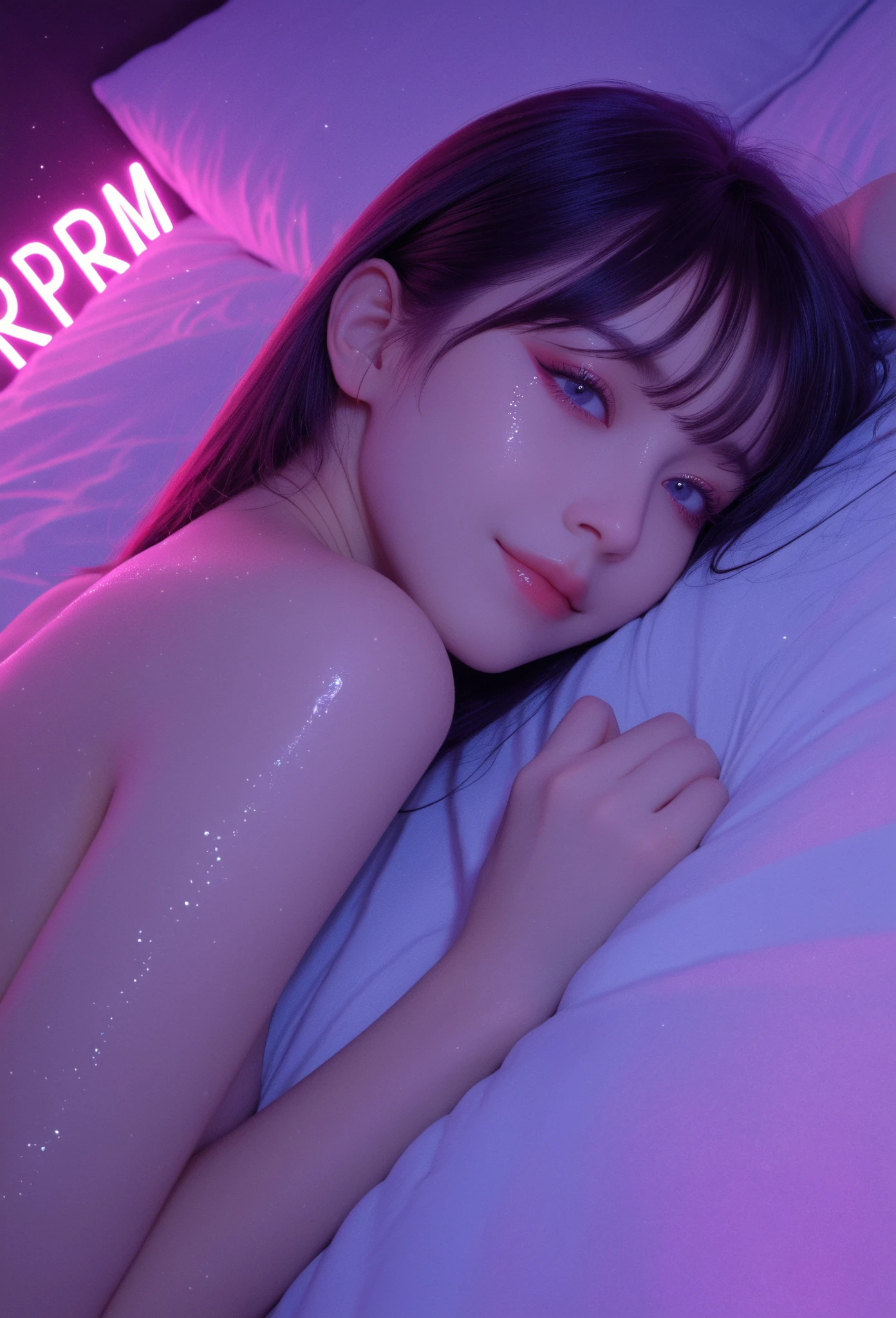 (best quality, masterpiece:1.2),ultra detailed,(photo realistic:1.4),solo,cute girl,full body,(pink),light_particles,heart_mark,(all nude:1.3),(pussy:1.3)