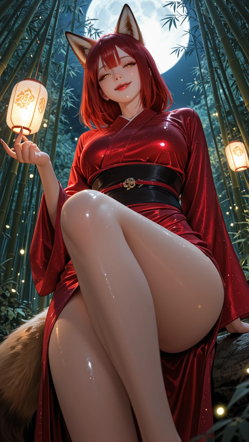 score_9, score_8_up, score_7_up, solo, 1girl, sitting, side view, back view, seductive, curvy, full body, thighhighs, legs, feet, nude, very beautiful, wizard, wearing only towel, white towel, black trim, in hot springs, fantasy, onsen, sakura tree, cherry blossoms, legs focus, legs close-up, epic, concept art, realistic, highly detailed, black and red theme, candlelight, night, dark, soft lighting