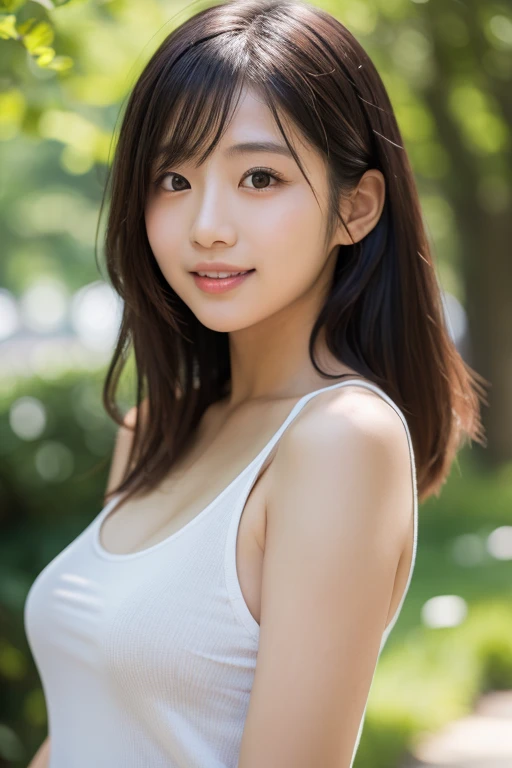 Beautiful woman in white dress, (masterpiece)、(highest quality:1.5)、(16kのwallpaper:1.2)、(Photorealistic:1.2)、(Ultra-detailed:1.2)、(超A high resolution:1.2),Healthy thighs、Narrow waist、Big ass、(Beautiful legs)、(Surreal), (figure), (High resolution), (Very detailed), (best figure), (Beautiful fine details),(Sharp focus), (Professional), (Realistic), (Post-processing), (maximum detail),Roughness, (highest quality), (Very detailed), (masterpiece), (wallpaper), (Detailed face),Beautiful realistic face,(Anatomically correct body)、((1 female:1.4))、Realistic far looking eyes、Realistic Skin、美しいBlack Hair、Super Beauty、(Small chest:1.4),Sharp focus:1.2,Pretty woman with perfect figure:1.4,The best smile、(from the front:1.5)、 Natural color lip,Black Hair、Even bangs,27 years old、Long hair or bob hair、In the great outdoors、