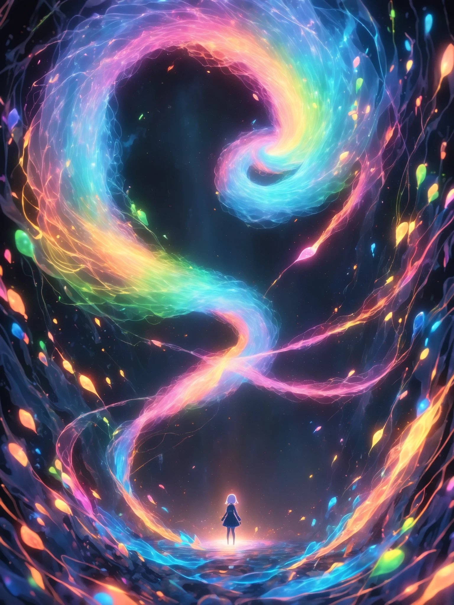 (masterpiece), (best quality), SDXL_ARW_LuminousAbyss-v1.10, Dolshy smiling gently, (safe distance:1.2), (trust:1.5), (soft glow from abyss:1.3), (heartbeat slightly visible), --v 1.10 --style luminous