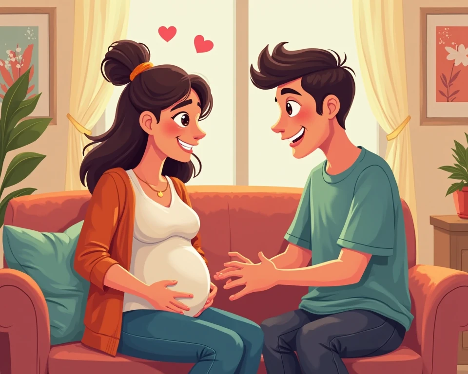 cartoon image, a couple lying down, a girl with a black blouse and black pants lying on her stomach supporting her legs on a bearded man, red plaid shirt and gray sweatpants, lying on his side with his hand on the girl&#39;s belly, and with his face glued to the neck of the person who is using her cell phone 