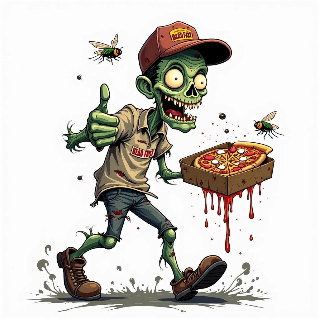 Zombie party, as a t-shirt logo in the style of art
