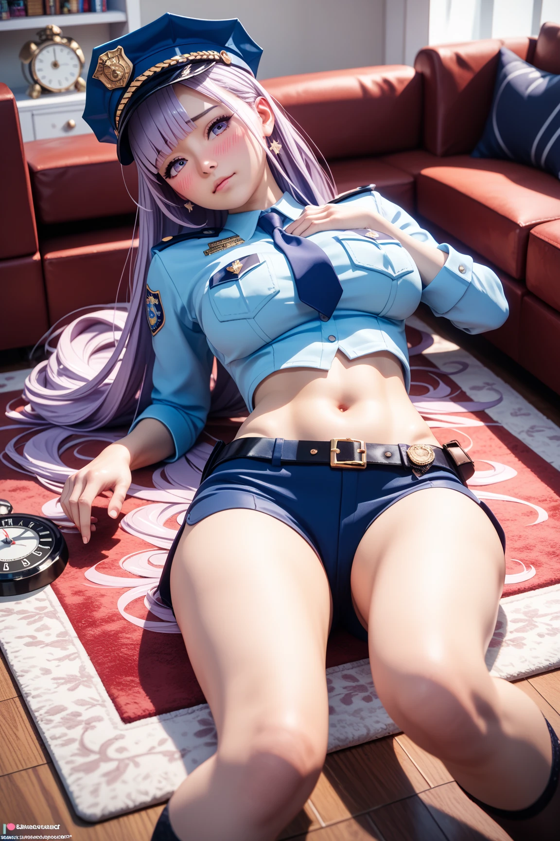 (top-quality, 4K picture quality, ​masterpiece, Professional lighting without shadows, A hyper-realistic), perfect anatomia, Two girls, ( with perfect body、Colossal breasts with tension:1.2), Bright and even whitening skin without wrinkles and steps, (Reflects a lot of light with bright and beautiful blue eyes with long eyelashes and plump red tear bags:1.3)、 Cute hairstyles, (Clothes get wet and stick to the skin, A tight-fitting blouse made of white ultra-thin fabric on bare skin、Dress up with a super short super mini pleated skirt:1.2), (The skirt is too short to hide anything:1.2), (She proudly shows off her huge breasts and crimson ribbon tie from the front:1.3), (Another girl on the other side、- She is showing off her bare buttocks from directly behind), (sleepy half-eyes),