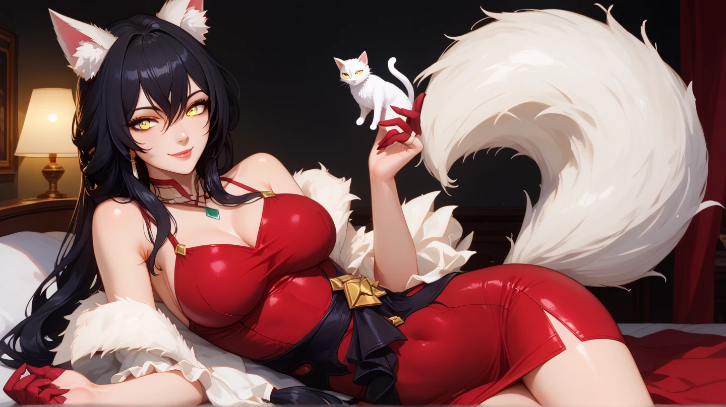 sfw(Ultra Quality,Unparalleled Masterpiece,Ethereal:1.4)(Gigantic Breasts:1.6)(breasts squeeze: 1.3)(bimbo 1.5)(Disproportional Tits: 1.5) , masterpiece, (photorealistic:1.4), best quality, beautiful lighting, anime girl with long hai, enormuous huge breasts and a cat ears holding a glowing orb, petting a dog, ahri, ahri from league of legends, by Yang J, portrait of ahri, by Shitao, beautiful anime catgirl, a beautiful kitsune woman, a beautiful fox lady, dark fox mage, very beautiful anime cat girl, fox nobushi, female anthropomorphic wolf, highly detailed