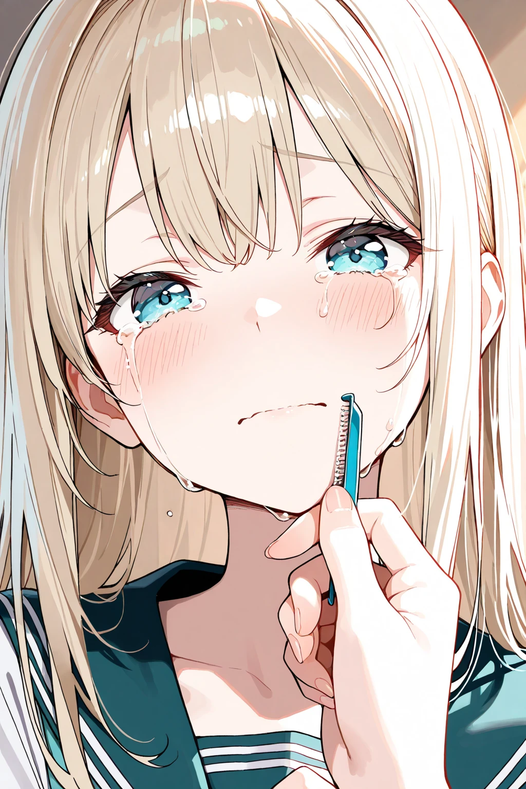 Blowjob,Face close-up,Anime Style