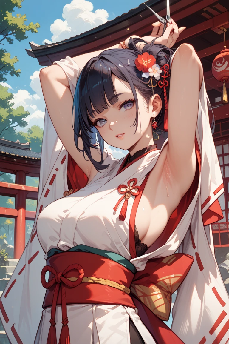 (masutepiece:1.4),ultra -detail、hyper quality、High resolution、Beautiful adult woman、Beautiful skins、(Beautiful muscles)、(((Beautifully decorated kimono)))、(((Beautiful ornaments)))、(((Luxury lingerie)))、top-quality、16-k illustration、​masterpiece、high detailing、beatiful backgrounds、((Detailed drawing))、Perfect Photo、Perfect Beautiful Girl、spot light、cowboy  shot