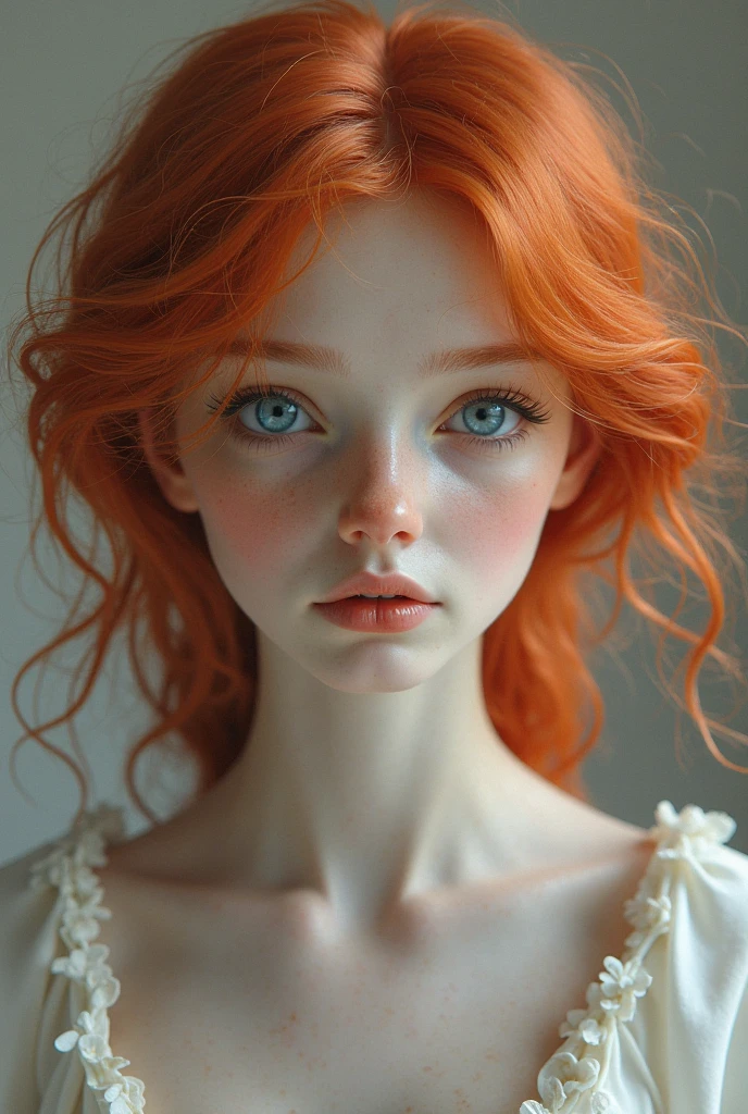 master oil painting, In a rococo atelier、 (6!!!!! year old girl), very young extremely!!!!!! pretty!!!!!!!!! beautiful!!!!!!! face, blue eyes, pale skin, Oil painting model, , emaciated!!!!!!!!!!!!!, very skinny!!!!!!, Highly detailed, 8K, short!!!!!!!!!, 1girll, boney!!!!!!, firered!!!!!! long wavy curly hair, redhead!!!!!!!!!!!! , (Perfect_Face), Convoluted, Dramatic Lighting, 4K, Detailed_Background, Caustics, from a_Side!!!!!, (eye contact!!!!!), (looking at camera!!!!!!). dark background, shadows.naked full.full body view