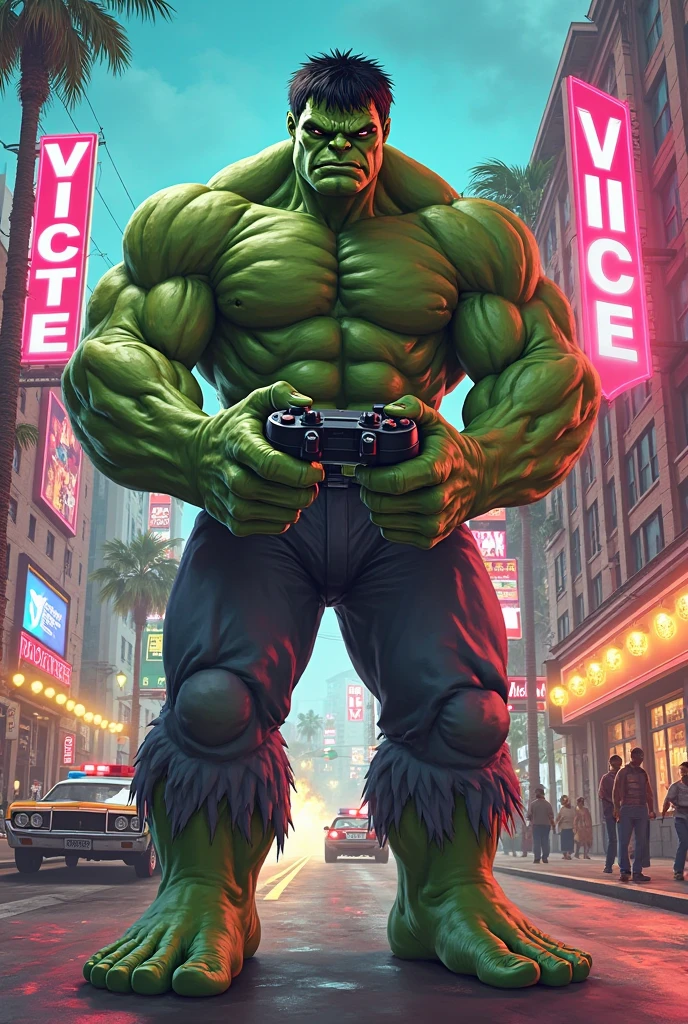"In a Barbie world, a man wearing a hulk suit, with a touch of pink.",look like men, realistic