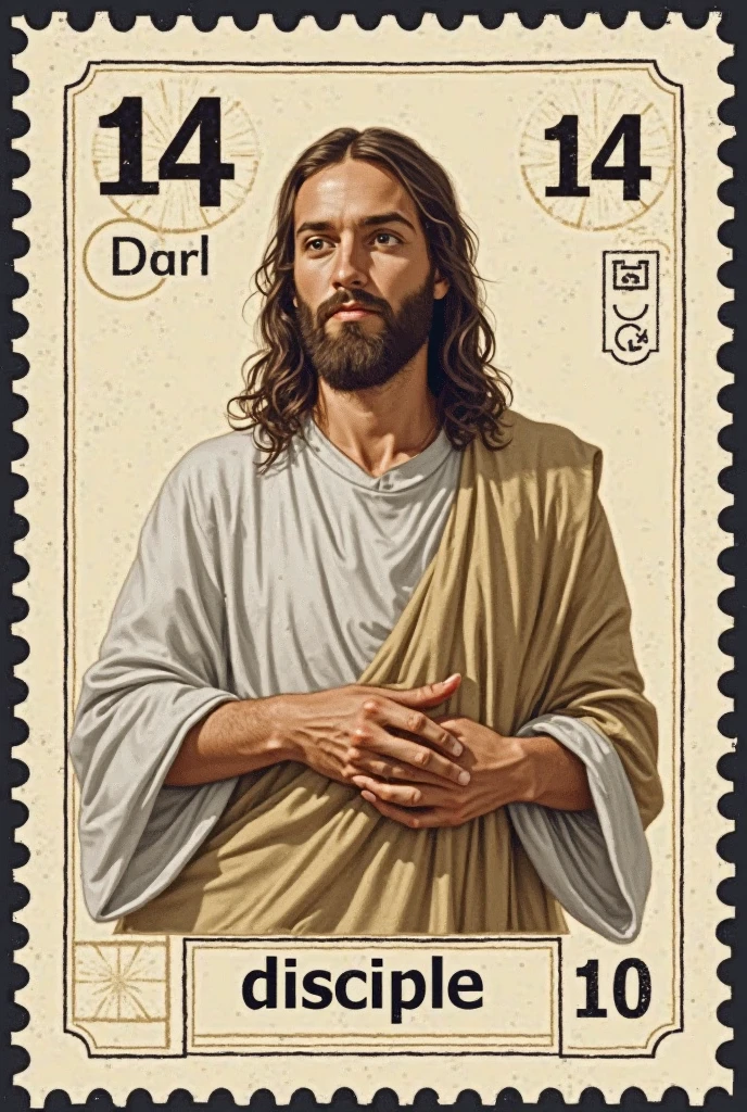 long whitr hair，Arafad man with a cross on his chest, Portrait of Jesus Christ, dressed like jesus christ, Cyberpunk Jesus Christ, jesus face, Jesus of Nazareth, Jesus Christ, 《Mass effect》in Jesus Christ, wearing cross on robe, highly realistic digital art, Jesus, digital painted, picture of a male cleric, Fan art, leonid