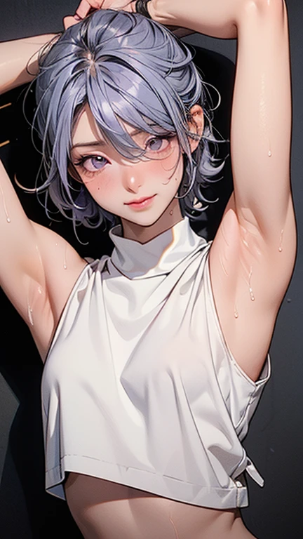 (Realistic:1.6),(High resolution:1.6),(alone, ),，(Thin woman:1.2),(Beady Eyes),(Hollow Eyes),(Light silver short bob hair),(Slender body),(Show off your ribs),(experience an orgasm),(Preteen),(Small breasts)，(Flat Chest),(Ahegao),(Ecstasy),(sexual excitement),(BDSM),(A white one-piece dress that lets your skin show),(Harness),(constrained),(Hands tied),(Tied up and unable to move),(masochism),(eroticism),(Both armpits are visible),(Hands behind head),(Sexually assaulted),(Paper Panties),(Paper Bra)，There is a white liquid in a container at your feet.，Bathe your face with milk，Bathe your breasts with milk，Bathing your feet in milk，Sweating profusely，Bleeding from the stock，Young body，low length，Drooling，Lying face down，the lower abdomen swells，Full-body composition，