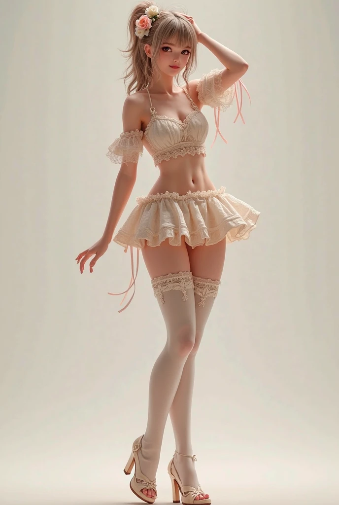 tmasterpiece,photograph realistic,Abandoned schools,In a room full of garbage,Dirty 1.5,Very beautiful 25 year old Korean girl,Pink sheer lace lingerie exposed ,Pink sheer panties retreat to the crotch,Leaky,very beautiful long slim legs,The barefoot,Random systemic exposure,Extreme exhibitionism,(((Systemic random exposure)))