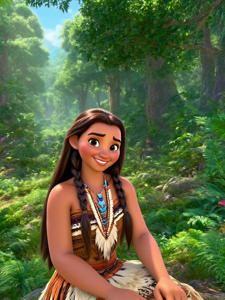 concept art asha wearing purple dress at tranquil ranch <lora:Asha_XL:0.8>. digital artwork by phil noto, illustrative, painterly, matte painting, highly detailed