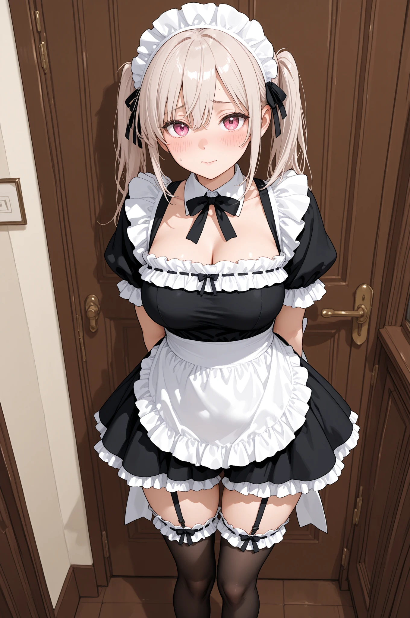 pieces fly、masterpiece、highest quality、Super detailed、High resolution、High resolution、8K portrait、Unity 8k壁紙のHigh resolutionCG、unity 8k wallpaper、cute type little:1.5、upon:1.5、Highly detailed CG unity 8k wallpaper、realistic、real person、cute type little、 portrait photography、shiny skin、High resolution、(16 years old:1.2)、(1 girl)、beautiful clear eyes、very detailed explanation、delicate face、nice lips、slender body、Same with big breasts thin waist、thin legs、(maid Cafe:1.6)、1 girl, cute type, perfect face, seriously, (blush:1.5),((There are a lot of people nearby:1.4))Same with big breasts,((Maid clothes:1.2)),(((clothing lift:1.5))), (((I have nipples))), Detailed description ??????,show ??????,spread legs,spread ,((??? in vaginas:1.4))、(change:1.2)