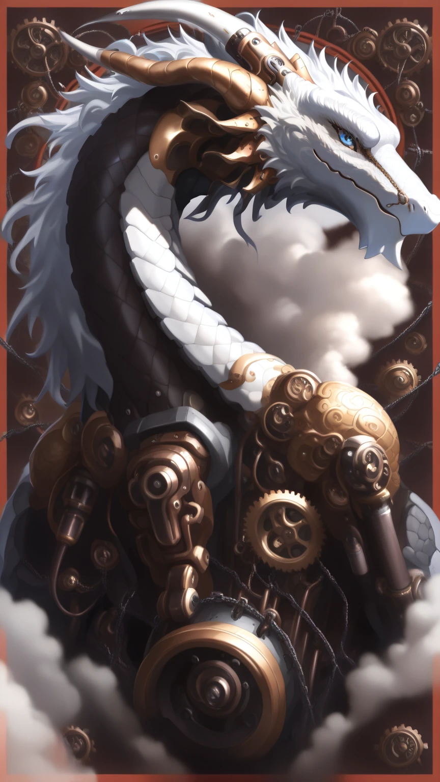 (  8k, 4K,  超high res,high contrast,  masterpiece:1.2, top,  Best Aesthetics),, (( flat color)),,  colorful background,  high contrast,   Contrast Color,realistic,high res,Pop Art Style,(((スチームパンクデザインのDRAGON,メタリックカラーのDRAGON,complex machine scaly skin,lightning effect,Shiden,DRAGON,メカニカルDRAGON,スチームパンクDRAGON,Brass tube,Gear,Chain wire,drill,piston shaft,Steam engine,,illustration using shading,White-based background)))   , sf,Fantasy,極度に抽象化した西洋風のDRAGON,(((フルメタルボディのDRAGON,mechanical joints,)))