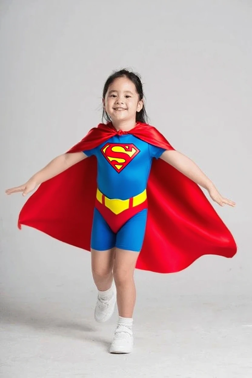 No background、Next to Supergirl is an elementary school boy.、(((Beautiful Short Hair)))、(((Beautiful legs in black tights.)))、(((Legally express the beauty of your smile)))、((((Make the most of your original images)))、(((体にぴったりフィットするSupergirl Costume)))、(((Supergirl Costume)))、(((short and beautiful hair)))、(((suffering)))、(((Please wear black tights....、Wear red boots)))、((Best image quality、8k))、((Highest quality、8k、masterpiece:1.3))、(((Preserve background )))、Sharp focus:1.2、Beautiful woman with perfect figure:1.4、Slim Abs:1.2、Wet body:1.5、Highly detailed face and skin texture、8k