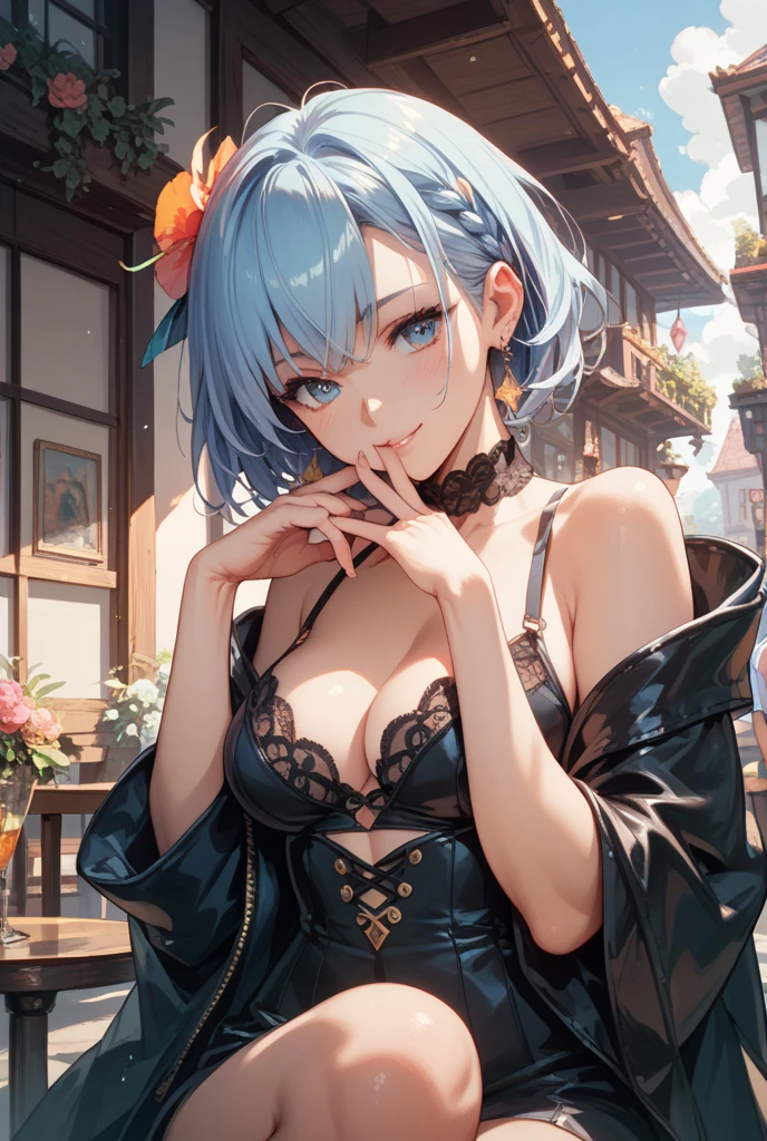 ((Highest quality、masterpiece、anime style、best quality、high resolution、8k、detailed、ultra-detailed:1.3))、Long legs:1.2, Beautiful woman with perfect figure:1.4、(Smiling:1.2), double eyelid、30-year-old female、((((One Woman,beautiful face、Outdoor、tourist spot、upper body:1.5)))),Big Breasts、High resolution, accurate, Anatomically correct, High-resolution model, high quality, Very detailed, Ultra high definition, Textured skin,Silver Hair、blue eyes、Russia