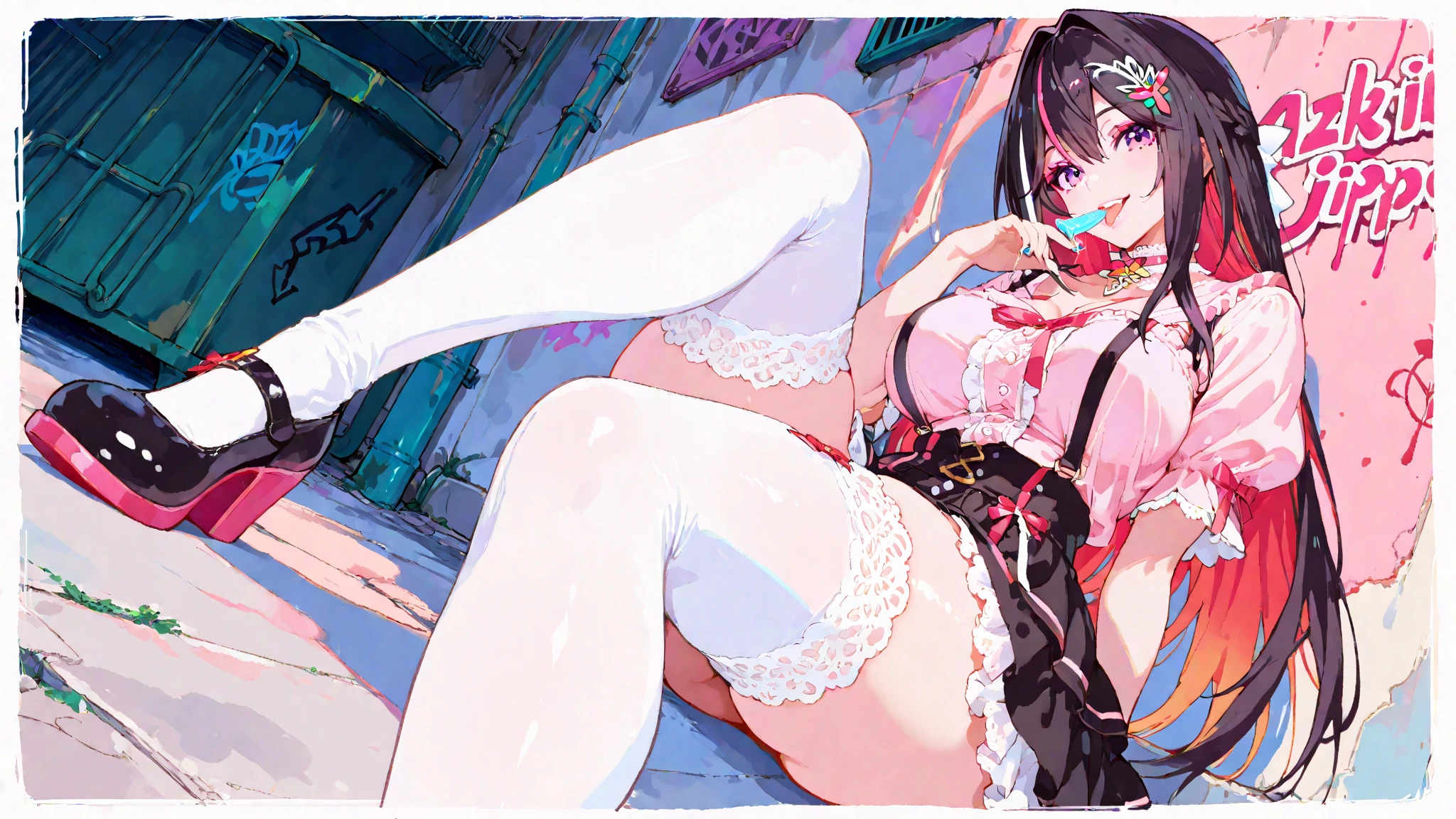 Starting Life in Another World from Zero,Emilia,Mid-chest,by bus(((Garment Lift)))(((Showing off your bra))) (((Frilled Panties)))Sit down and spread your legs