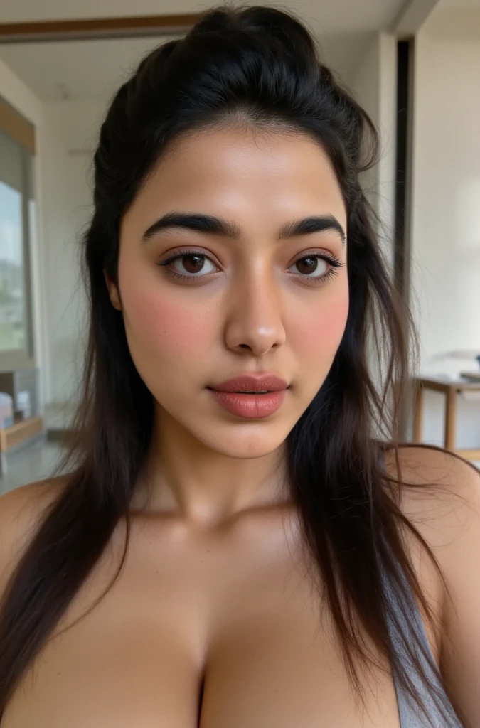 ((best quality)), ((masterpiece)), (detailed), ((perfect face)), close-up portrait of a beautiful hot pakistani girl, fair complexion, yellow top, crop top, 36c, ((realistic skin)), (skin pores), ((detailed face)), (real hair), ((perfect brown eyes)), (detailed pupil), 4k, (((very high resolution)))