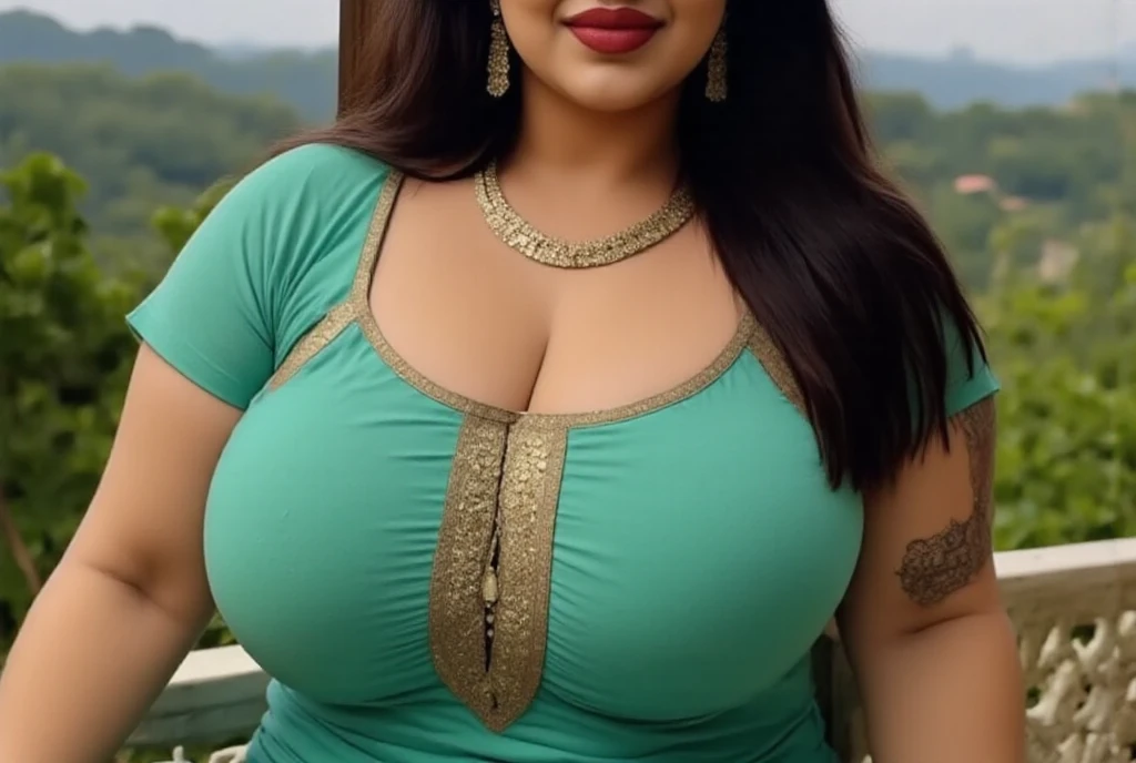 Indian milf,big round tits,slim fit tall body,thick brunette hair tied up with messy bunstyle,curvy hourglass body,perfect figure,((perfect face,hands,fingers))(looking straight to camera),((Wearing low cut v neck glossy cyan mini frock exposing cleavage)),((in a simple plain colour background photoshoot)),highly ultra realistic photo,detailed skin and textures