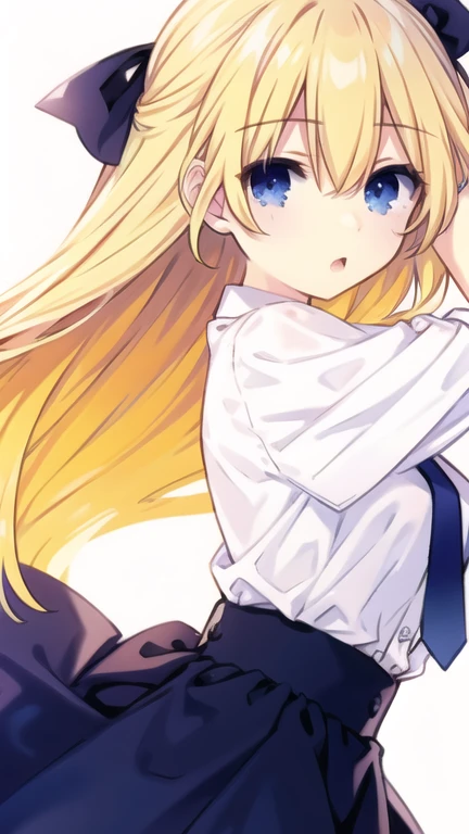 Marisa Kirisame、Blonde、Blue underwear with ribbons is visible、Pull up your skirt、