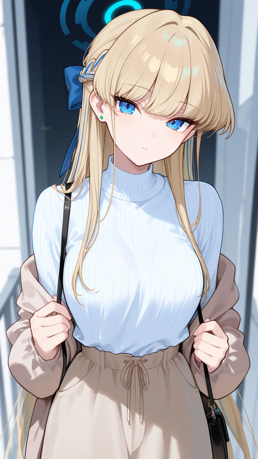 Highest quality,masterpiece,masterpiece portrait,Upper Body,　Blonde、Blue Eyes、Pink lips、、White shirt、Black Ribbon、Sexy atmosphere、cartoonist、(((Slightly erotic)))、Wearing a beret、smile、Anime Style、Beauty、Her background is monochrome black、(((Front view)))、looking at the camera、Looking up,oil