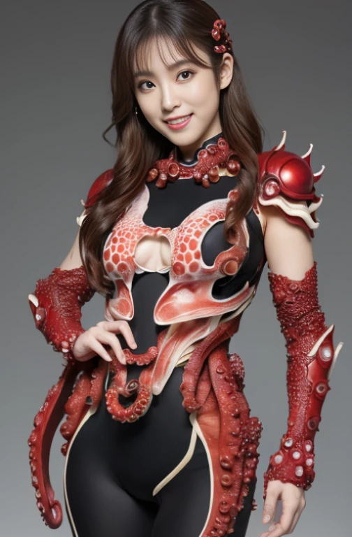 (High resolution,masterpiece,highest quality,Highly detailed CG, anime, Official Art:1.4), Realistic, photograph, Incredible detail, It&#39;s all complicated, Shiny and shiny,wonderful many layers, 8k wallpaper, 3D, sketch, cute, figure,( alone:1.4), Perfect female proportions,Villainess, (Fusion of octopus and lady:1.4), (Woman in the shape of an octopus:1.2), (Taco Lady:1.2), (Fusion:1.2), (alone:1.4), (Wicked Smile:1.2), Muscular, Abdominal muscles, (Octopus Exoskeleton Bio-Insect Suit:1.4), (Octopus Red Exoskeleton Bio Insect Armor:1.2), (Red octopus antennae:1.3), fail,