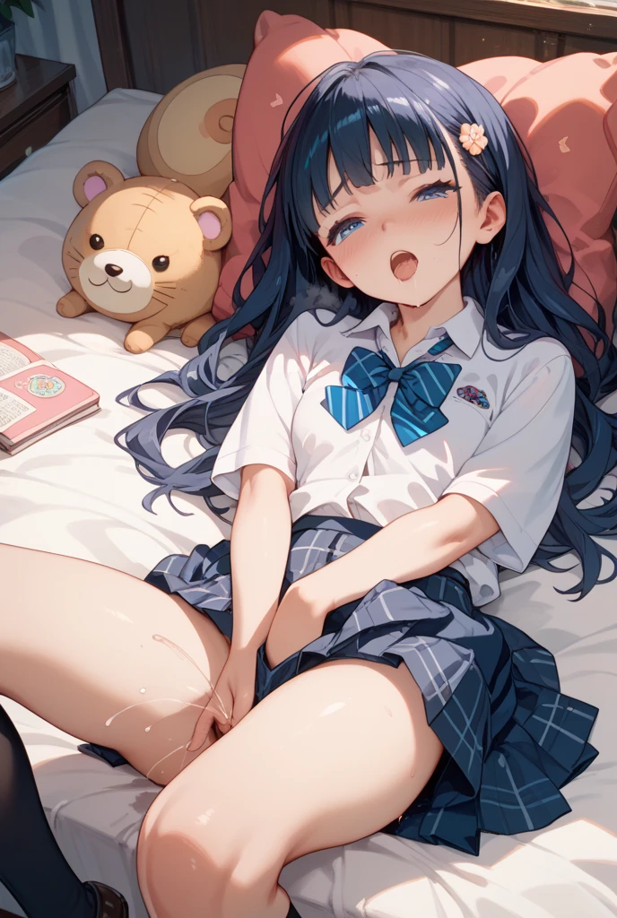 junior high school girl,I'M 15 years old,Completely naked,B cup,spread your legs,sweat dripping,sleep on your back,black hair,Smooth shorthair,smooth skin,blush,soft skin,dripping vaginal secretions,cloudy fluid dripping from genitals,swollen chest,on the bed,Looks a little thin,cute,blush,dripping vaginal secretions,cloudy fluid dripping from genitals,erotic,Pee,shaved pussy,pink areola,clear eyes,Looks fine,cute,Futaba Fujimoto,Tie your hair at the back with an elastic band,stick out tongue,Drool,very beautiful skin,transparent skin