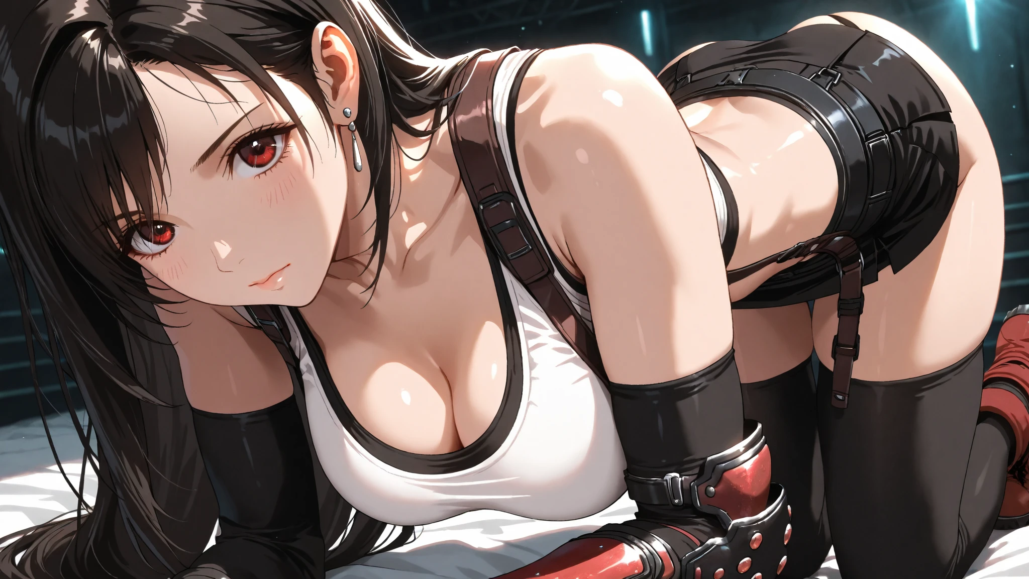 Tifa Lockhart　Huge penis　Huge breasts　Sleeping on the operating table
