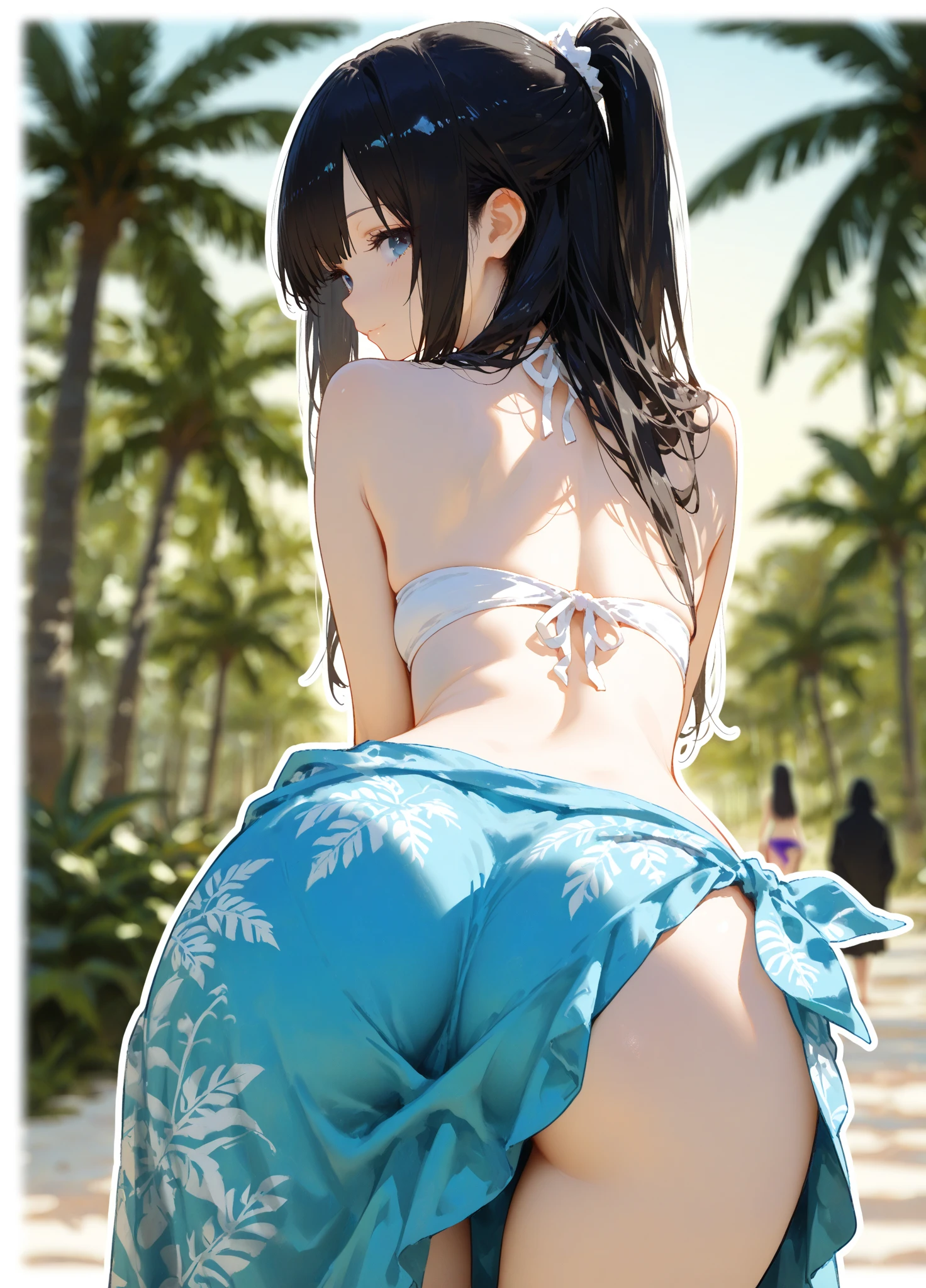 High resolution, Highest quality, super high quality, Ultra-detailed, Cinematic lighting、(四つん這いのButt:1.5)、squat、woman 、(Transparent Bikini:1.5)、Bedroom、Shaggy、Black Hair、Red eyes、Beautiful Skin、Beautiful Face、Embarrassing、Beautiful Eyes、Sweaty、Sweat、Butt、完璧なButt、