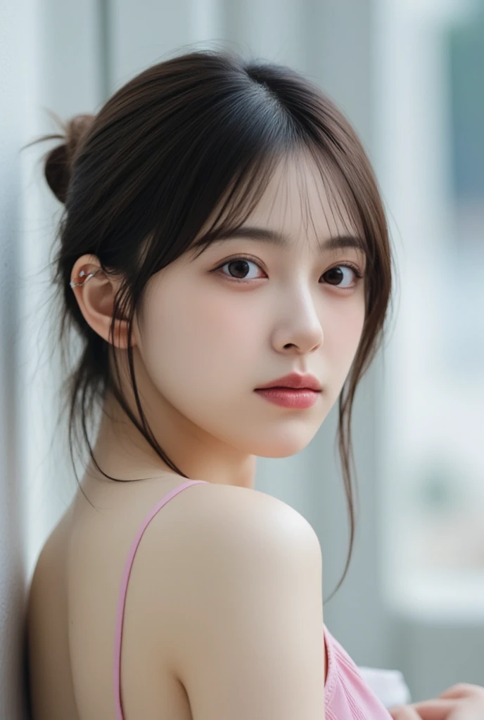 ((Best quality, 8k, masterpiece:1.3))，1girl，18 years old，Asian，Real texture:1.3，(Background blur:1.1)，Dress，Tall and slender figure:1.2，(Hot summer weather)，（street:1.3），Highly detailed face and skin textures，Exquisite eyes，Long eyelashes，Double eyelids，Skin Whitening，happy，Various lenses，Beautiful breasts
