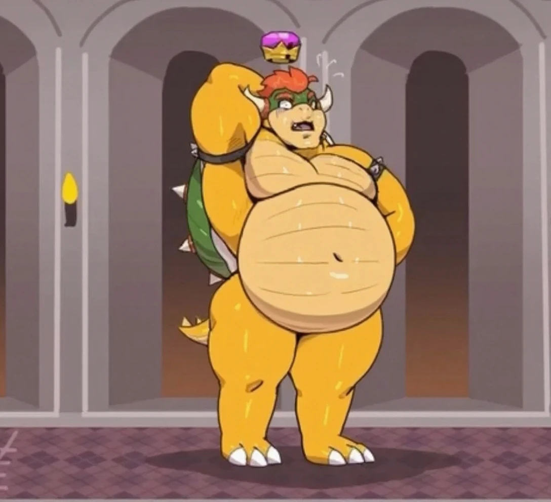 joao, S2Z0n1c21.5XL style, score_9, score_8_up, score_7_up, no humans, solo,
castle background, Expressiveh, throne, red bikini, cloth torn,
1girl, Bowser, fem bowser, female, muscular, strong woman, blue eyes, red hair, long hair, tail, big breasts, nipple, big thighs, wide hips, big ass, chubby, fat rolls, standing, hands on hips, surprised face,