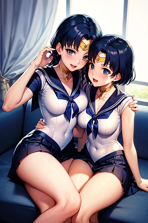 (Highest quality, 8K, 32k, masterpiece, 超High resolution:1.2), (RAW Photos), (Realistic), (NSFW), (High resolution), Large file size, Very detailed, a7SIII, masterpiece、3d、Realistic、Ultramicrograph、Detailed and of the highest quality、Very detailed CG Unity 8K wallpaper、full:1.3、stand、Intricate details、(1 female)、18-year-old、Dynamic English、((HD Real, Same 1 level)), とてもRealistic, masterpiece, Highest quality, High resolution, Same 1, Stunning beauty, 1 Girl,nsfw, small breasts,  (detail erectile nipples) , gloves, lips, alone, Sailor saturn, Bright Blue Eyes,  uniform, Show more1, tiara, Sailor Senshi uniform, (shibari:1.3), medium bob hair, Red ribbon on the back of the head, white sailor color , bow, choker, 白いgloves,, elbow gloves, jewelry, Earrings, purple skirt, ((white panties)), ((cameltoe)), (anus),  only, whole body, (close: 1.2) beautiful, fine grain, close, Small eyes, Look Viewer, to8contrastスタイル, Light effects,, beautiful smile, He lowered his hand.
