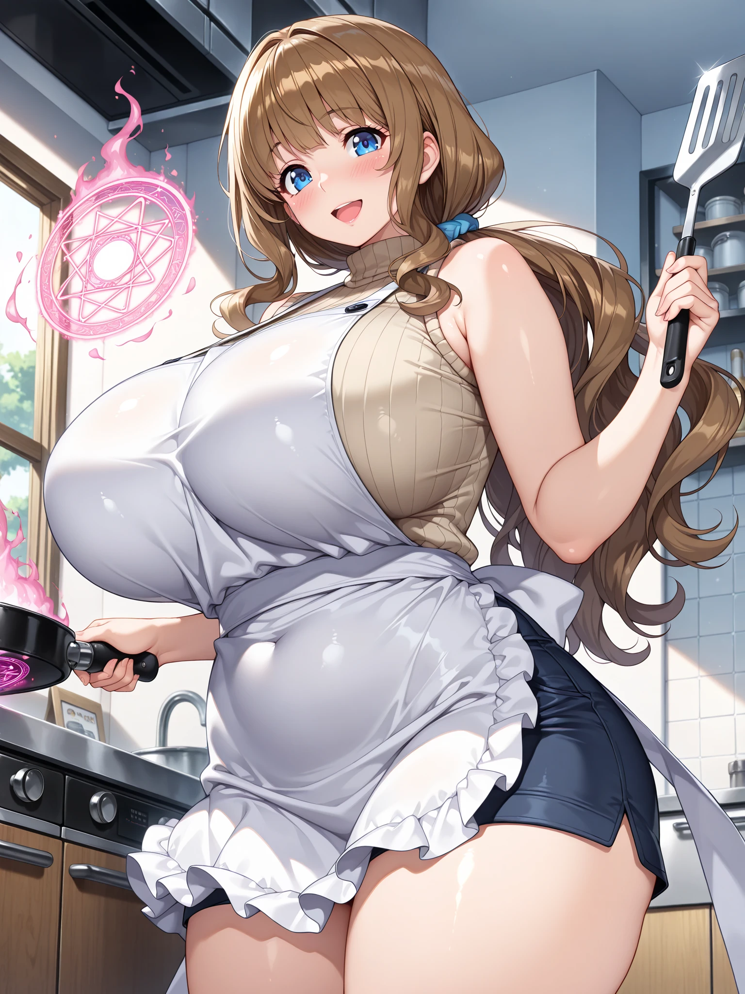 Ultra HD、Ultra high definition、Noise Reduction、perfection、Image quality adjustment、balance、girl、Chest most、Camel Toe、Giant tit、Nipple Puffs、Cleavage、Plump、Super big breasts、Super big butt、kitchen、Dish-washing