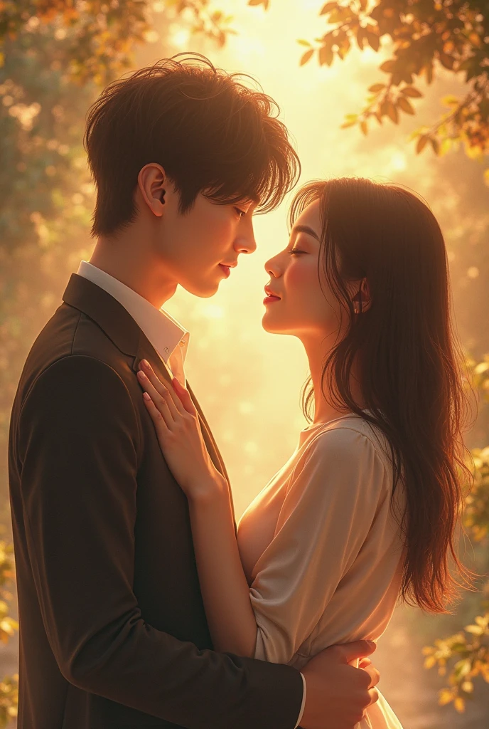 3d Young Man romantic with you girl