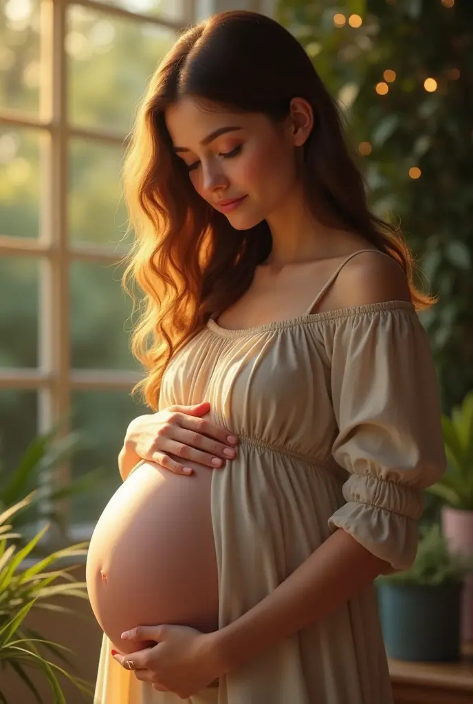 22 year old woman with baby on the way 
