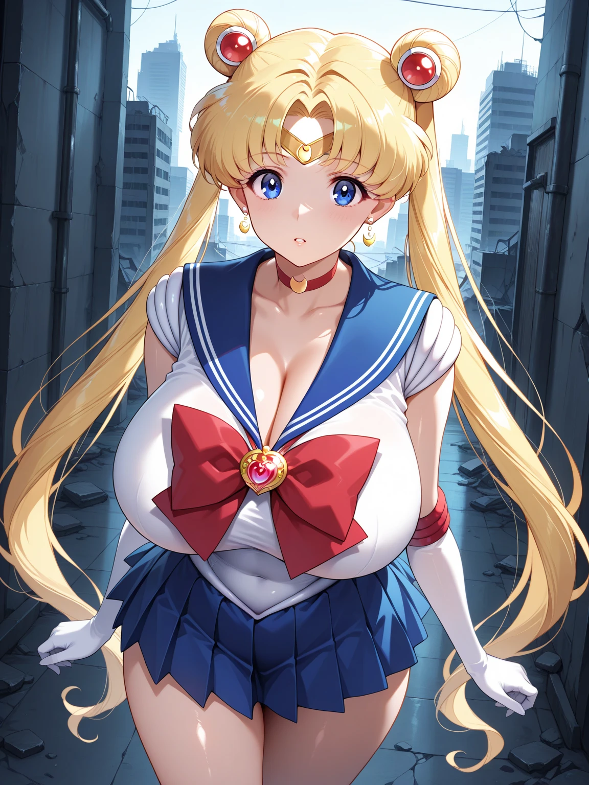 (Night:1.7), Japan, Tokyo, CityView, Before Window,
Standing at attention,
blue shirt,cleavage,cleavage cutout,
<lora:Nelly_Olson_Gundam-KK77-V1:0.7>
bangs, blonde hair, blue eyes,
1 girl, 24yo,mature female,Beautiful Finger,Beautiful long legs,Beautiful body,Beautiful Nose,Beautiful character design, perfect eyes, perfect face,
looking at viewer, in the center of the image,(Upper_body),(close-Up),(Focus on her face),
NSFW,official art,extremely detailed CG unity 8k wallpaper, perfect lighting,Colorful, Bright_Front_face_Lighting,
(masterpiece:1.0),(best_quality:1.0), ultra high res,4K,ultra-detailed,
photography, 8K, HDR, highres, absurdres:1.2, Kodak portra 400, film grain, blurry background, bokeh:1.2, lens flare, (vibrant_color:1.2)
(Beautiful,large_Breasts:1.4), (beautiful_face:1.5),(narrow_waist),