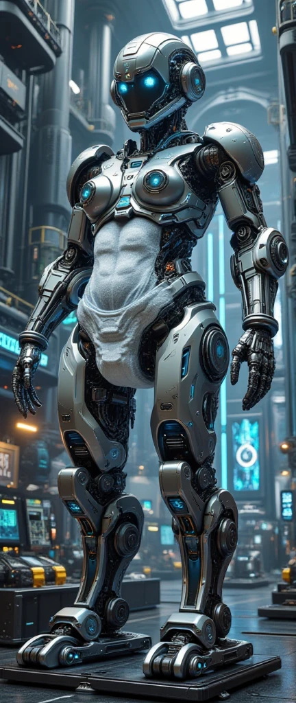 solo,scifi,anthro,male,(synth \(vader-san\)),(light sparkles),full body,
squatting,arms behind head,
white body,machine,
machine penis,testicles,precum,
fine details,lens flare,realistic,modelshoot style,masterpiece,highest quality,photorealistic,unreal engine,Intricate,High Detail,realism,