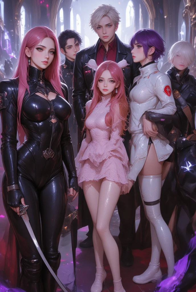 masterpiece, 3dmm style, rich, fashionable, ????, colorful , A group of people working together in a co-working space, each working on a different art project.