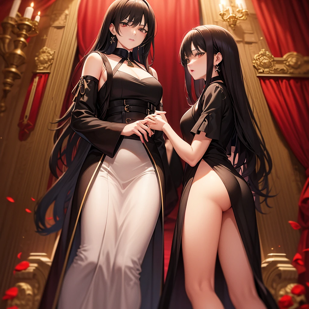 tmasterpiece, Two Arab girls, bare feet, Slave costume, collar, body piercings, nice feet, Correct anatomy --auto