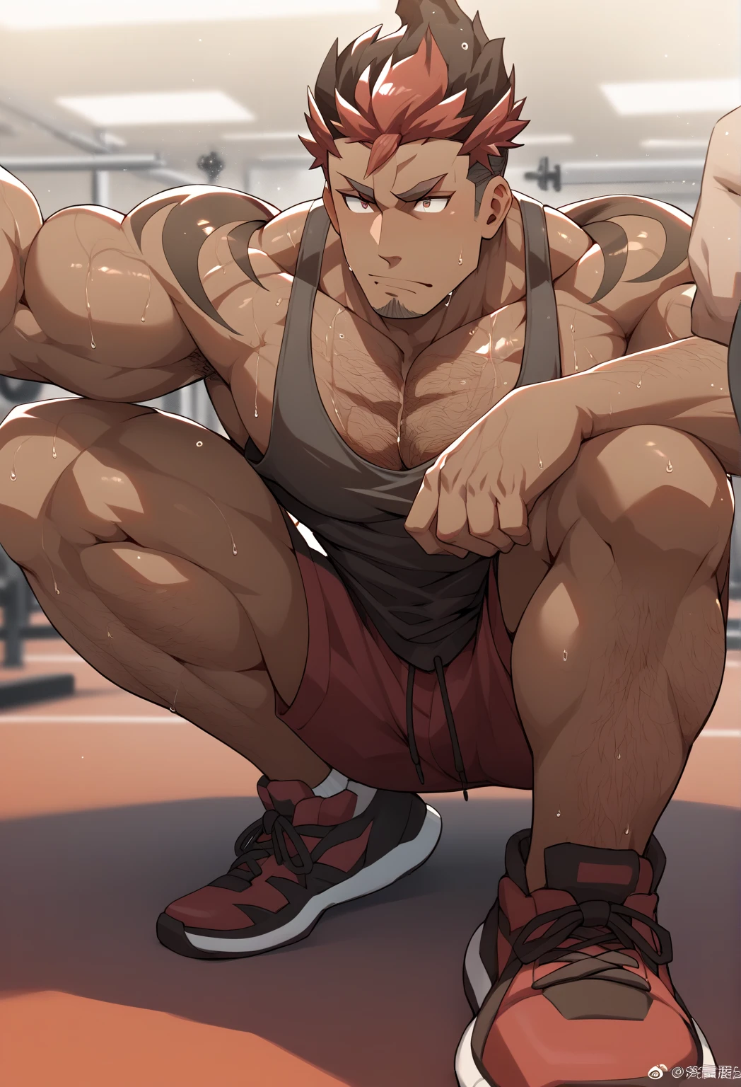 (​masterpiece, best quality), Intricate detailing, 8K, artstation, Anime art, Young Teenager, Teen Bodybuilder, 14 years old, blonde hair, posing bis muscles in underwear, barefoot, Buff muscle Body, flexing his muscles, muscular chest, weightlifting, side muscles 