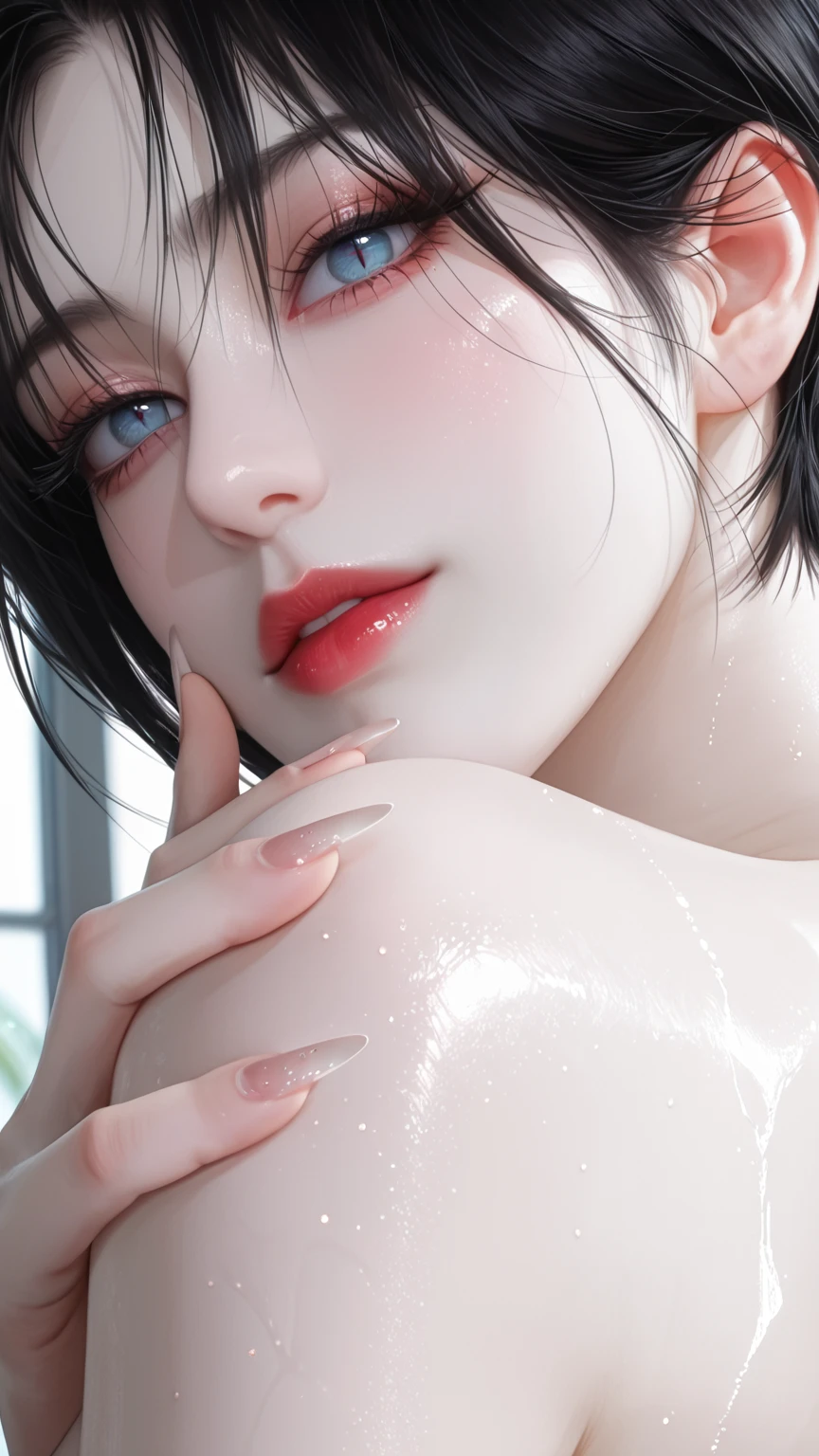 {very detailed} {naked woman} {slimy dripping tentacles} pleasured {thick white liquid} {thick white liquid flowing from mouth} kissing