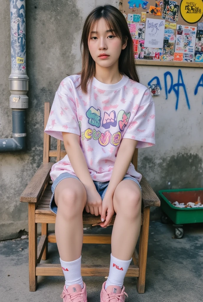 Close-up of a man in a pink shirt,on a field,(Pink background),She is a pink girl in street clothes,((White handbag)), A pink-haired,Black pink Josie,Pink clothes,Some pink elements,ulzzangs,ses cheveux sont blancs,jisoo from blackpink,Long hair shawl,her wardrobe is attractive,Black-pink Rosanne Park。8K high-definition,(Bigchest:2),huge boob,super gigantic boobs,super gigantic breasts,Skinny pink T-shirt,Skinny T-shirt with an open waist