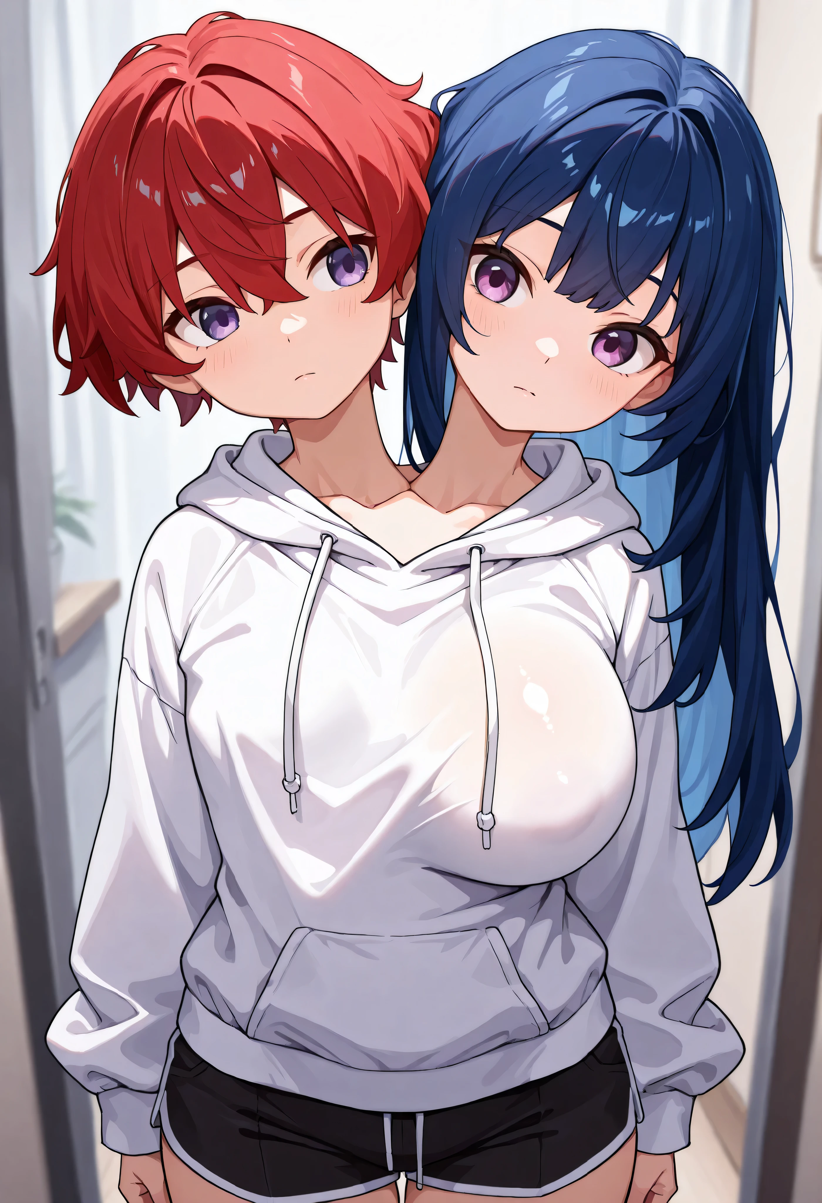 masutepiece, Best Quality, hight resolution, ram1, 1girl in, Solo, Remu \(Re:Staynight\), Blue hair, white thighhig, Short hair, Red Eyes, Hair over one eye, Ribbon trim, Hair Ribbon, X Hair Ornament,爆乳、 masutepiece, superfine illustration, (masutepiece, Best Quality), (Photorealistic:1.37), Raw photo, hight resolution, (high detailed face), Frontal,
((((1girl in)))), ((( Solo ))), Japanese, delicate and pretty, Perfect face, Beautiful detailed eyes, ((Smile)), Fair skin, Real Human Skin, Pore, ((((13 years old )))), ((( kawaii, Petit ))), ((tiny chest)), Baby face,(((Ponytail))),BREAK with black hair wearing gym clothes,(Bloomers:0.7), Standing in the schoolyard,masterpiece, super fine illustration, best quality, light particles, ultra-detailed, 8K wallpaper, (bright colors:1.2), (adult woman), voluptuous body, huge breast, carrot orange hair, long hair, twintail, two side up hair, shiny skin, (naked, yellow legwear), red ribbon, beautiful red eyes, slant eyes, shiny eyes, orgasm face, O-face, blush cheeks, arched back, (a man), (man behind woman), (man hold girl's waist:1.4), (vaginal penis), hetero, (top down bottom up, lying on back), (woman spread legs), (intense Sex:1.7), (cum out:1.2), nsfw, bedroom, light up, shadow,