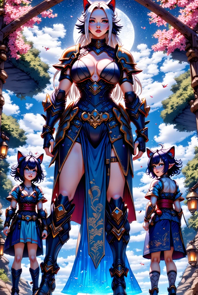 Anime girl in blue dress, biomechanical oppai, loli in dress, oppai proportions, Ecchi, with a big chest, Big breasts!!, pixiv 3dcg, Big breasts!, (SFW) safe for work, Ecchi anime style, けもの, Seductive Anime Girl, Scenic , (highly detailed CG unit 8k wallpaper), The most beautiful works of art in the world, Professional majestic oil painting, with an intricate, high detailing, Drama, The art of photorealism painting, Vikings at war in front of a mountain of skullls