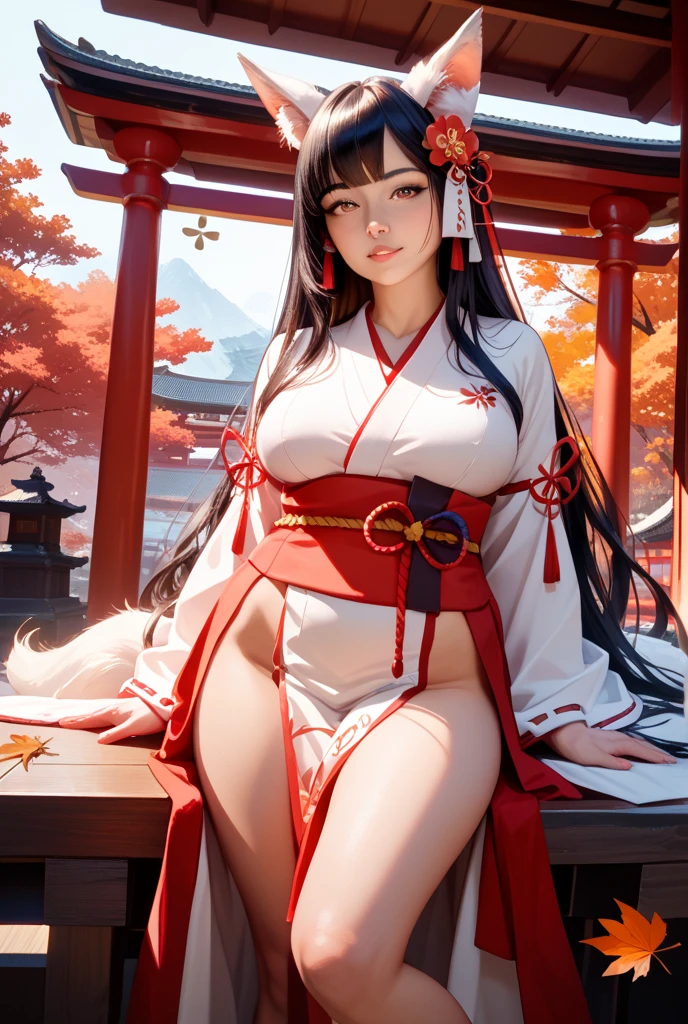 "Ono no Komachi, with her long, flowing black hair cascading down her back, performing a dance in front of a large crowd during the day. She is dressed in a vibrant, beautifully embroidered kimono with floral patterns, the sleeves flowing gracefully as she moves. The setting is a traditional Japanese courtyard with cherry blossoms in full bloom, their petals drifting through the air. The crowd is mesmerized, watching intently as she moves with elegance and poise, embodying the beauty and grace of classical Japanese culture.",(((naked)))