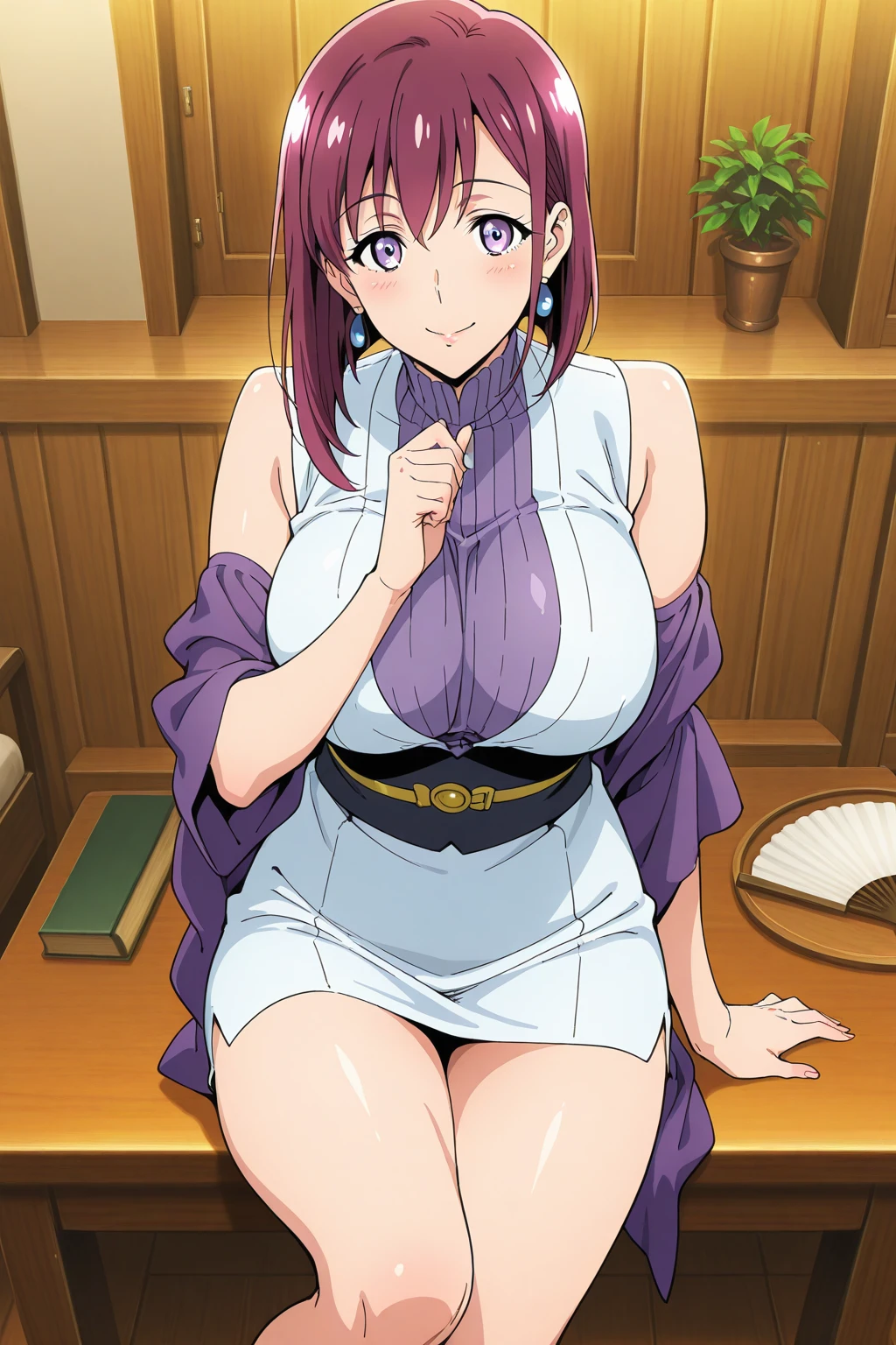 A woman and a girl, both busty, ambas son elegant china idol.