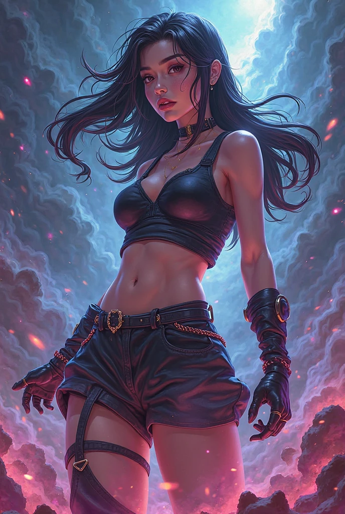 score 9, score 8, score 7, 1 girl, solo, gorgeous lips, cinematic still frame, (masterpiece), (best quality), (ultra-detailed), very aesthetic, illustration, perfect composition, intricate details, absurdres, detailed face, (photorealistic, masterpiece, intricate:1.3), (best quality, hires textures, high detail:1.2), (4k),(incredibly detailed:1.4) NSFW, red eyes, bright pupils, white and pink pigtails, blunt bangs, beautiful, sexy, slim body, medium-large breasts, narrow hips, wet open shirt, micro shorts pulldown, no panties, (1 arm behind head, one hand down her shorts, (looking at viewer), (whole body shot), full body, full shot,  (((cinematic movie still, masterpiece, best quality, absurd resolution, 8k, Monte Carlo Ray Tracing:1.2, path traced subsurface scattering))), (((HDR, UHD, volumetric lighting, Unreal Engine 5, Unity Engine, Blender, octane render))), (((exquisite subject composition and use of lighting:1.4, exceptional, award-winning shading:1.38, sharp focus:1.35, low angle, ominous mood,))) (((facing the viewer, repeat positive prompts, repeat negative prompts))), (((HDR, 8k, UHD 8K resolution, wide-angle lens, (low angle:1.3), full shot photograph, absurdres))), (((maximum detail, photorealistic, realistic, ultra-realistic)))